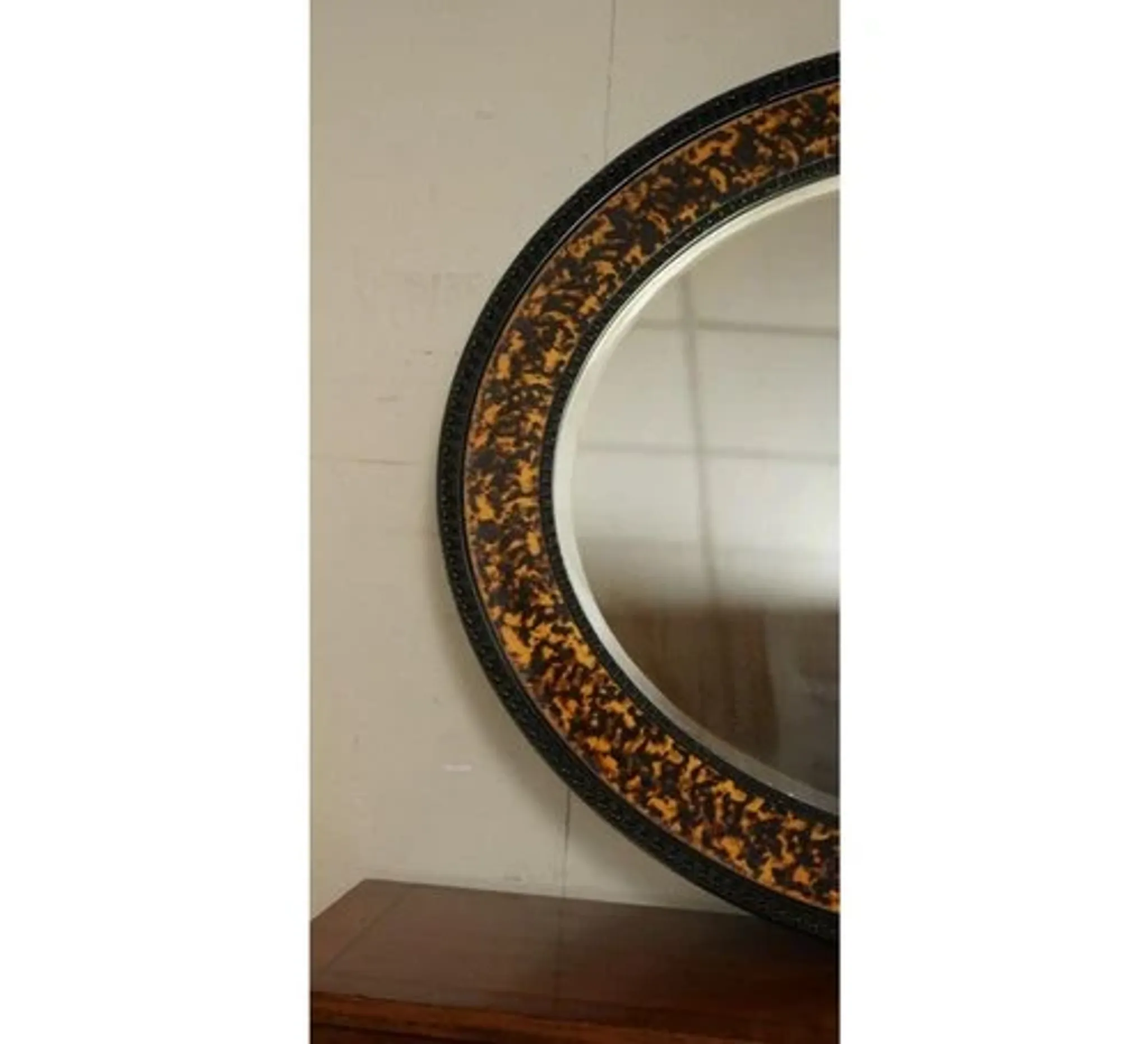 Vintage Oval Wall Mirror in the style of William Yeoward