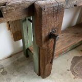 Wooden carpenter's workbench