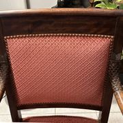 Pair of Empire armchairs, Consulate, walnut and velvet, 19th century.