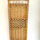Vintage braided wicker bread hutch