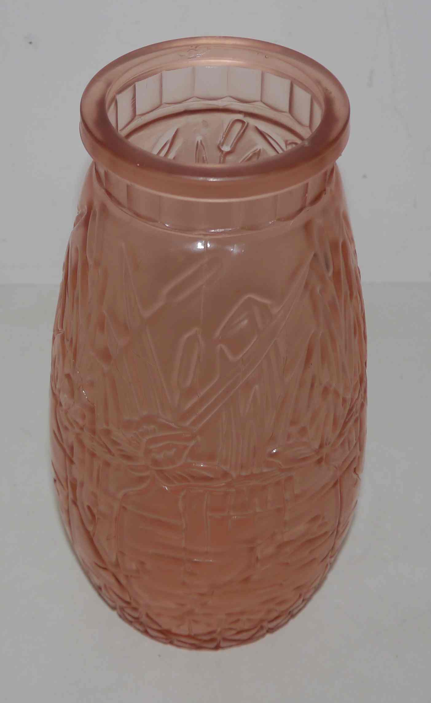 Orange art deco vase 30s