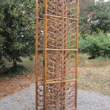 Rattan screen peacock 70s