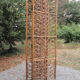 Rattan screen peacock 70s
