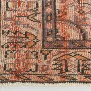 Terracotta & Red Vintage Persian Rug, Turkish Handmade Wool Rustic Carpet