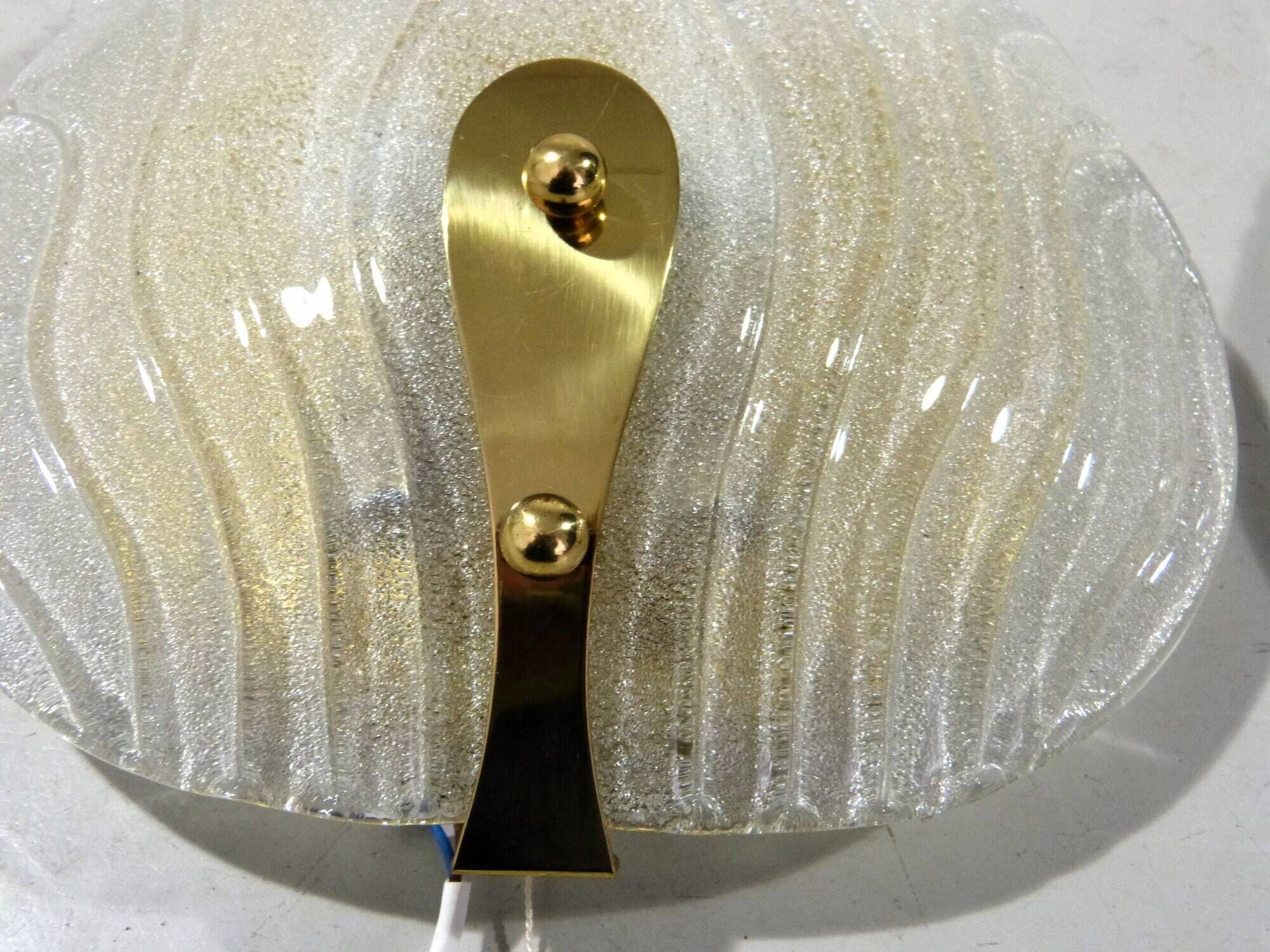 Hillebrand glass wall lamps  1960’s