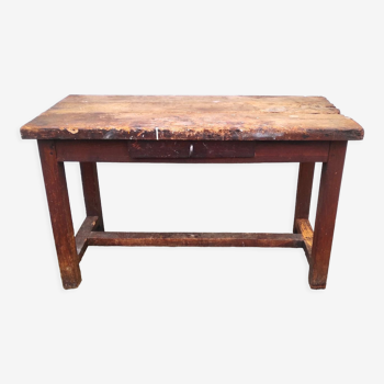 Établi table de travail d'atelier en bois industriel wasi sabi