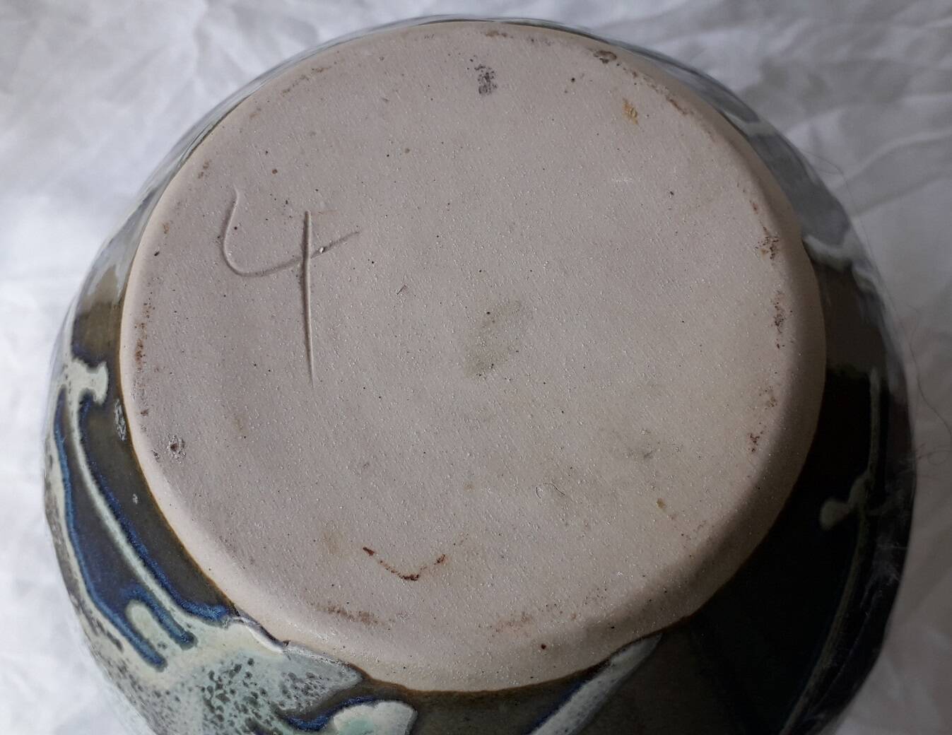 Glazed stoneware vase