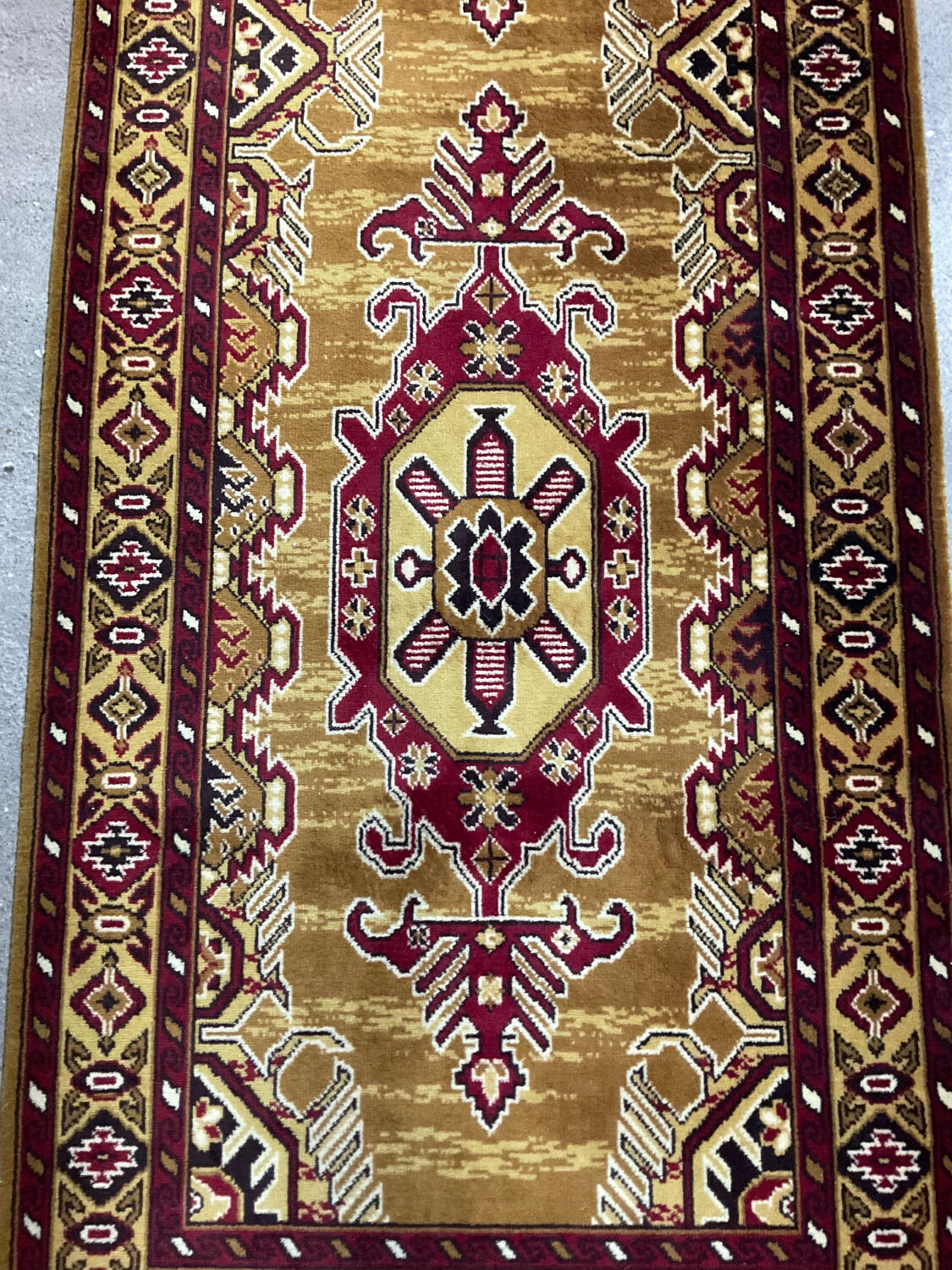 Vintage pure wool carpet 244x83