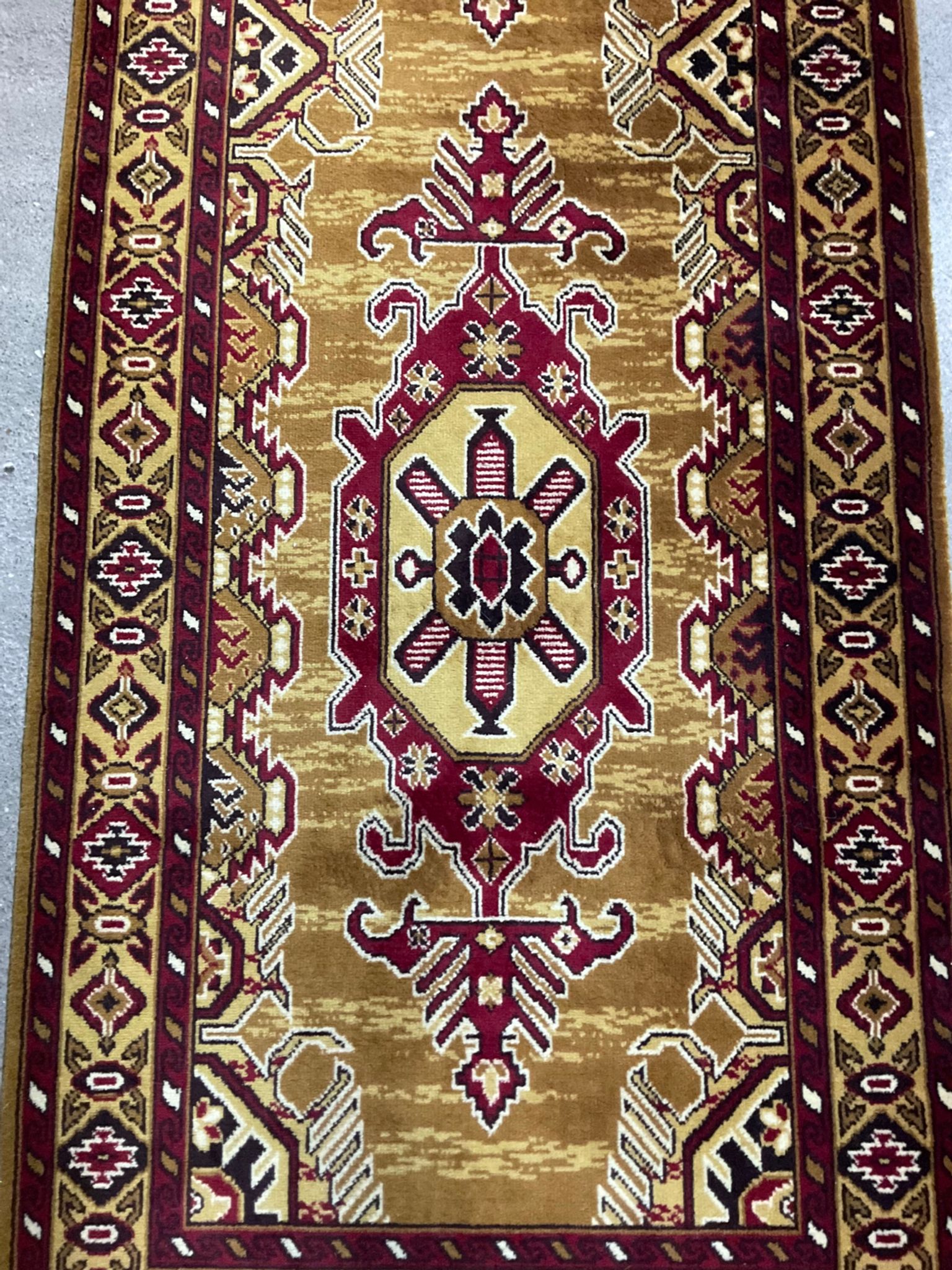 Vintage pure wool carpet 244x83