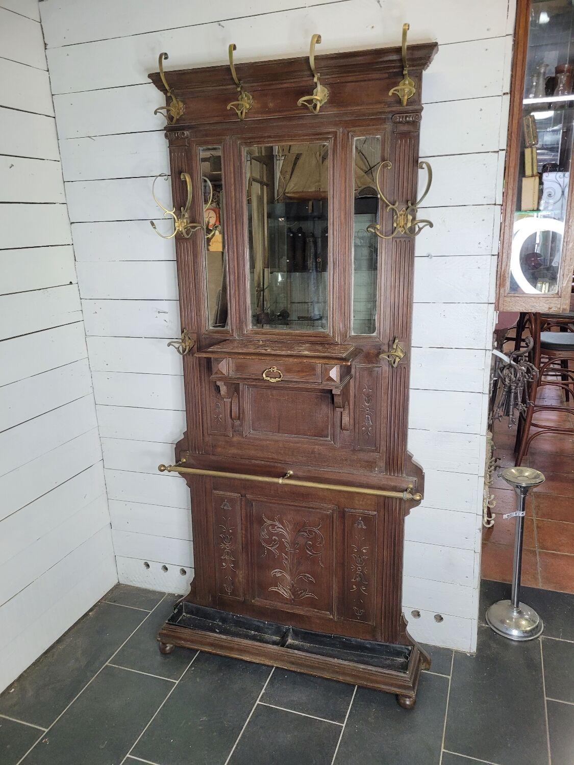 Old walnut cloakroom