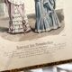 Engraving lithograph old fashion illustration under glass late 19th century