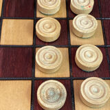 Wooden checkers game