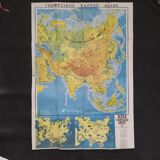 School map of Asia in Greek (front and back)