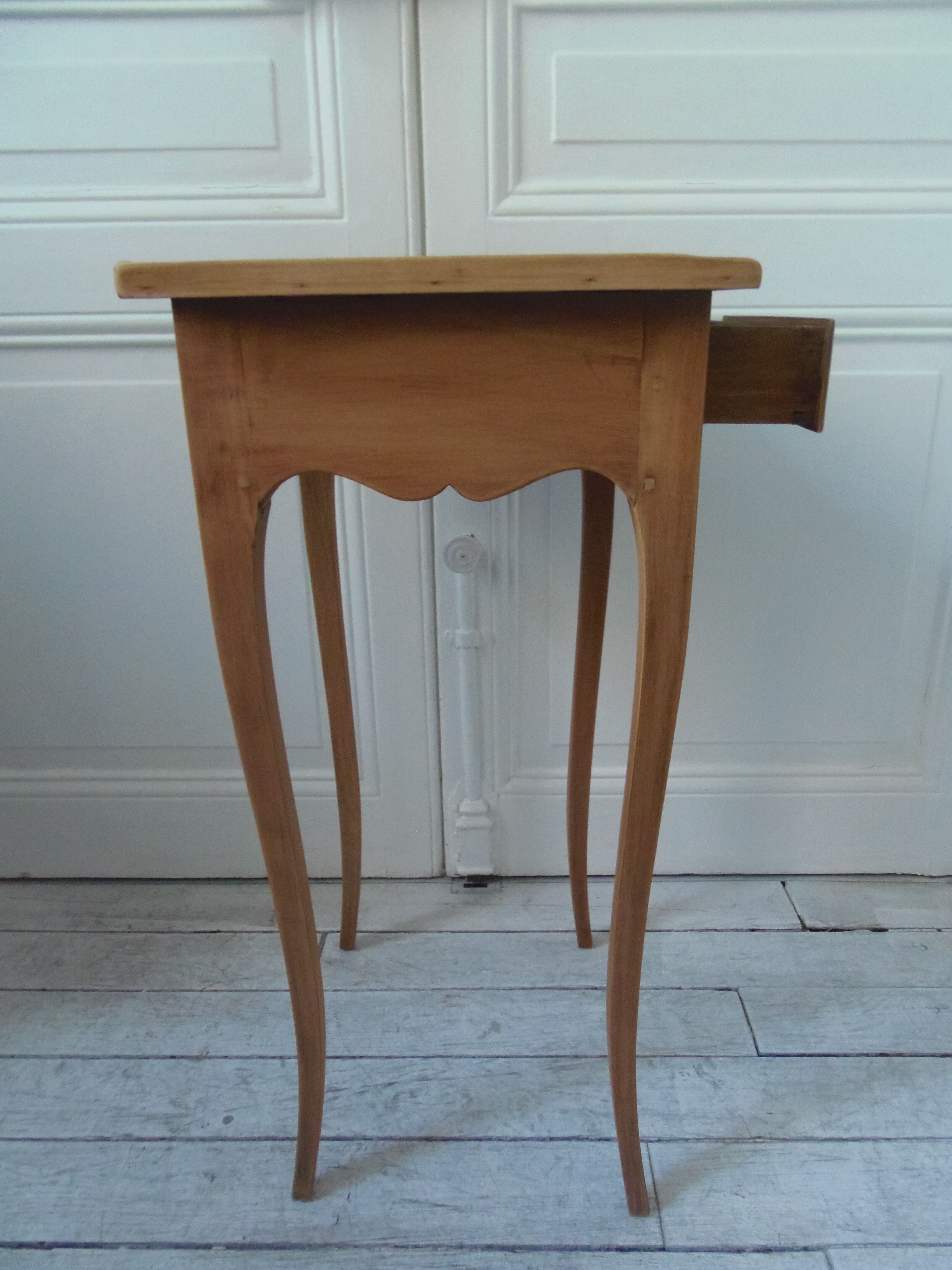 Bedside table from the 1900s, 1 drawer, waxed finish