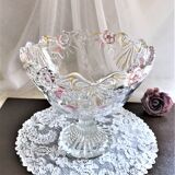 Pedestal fruit cup in blown glass