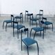 Postmodern Lolly Dining Chair Set from Fly Line, Italy, 1980s, Set of 9