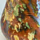 Studio ceramic pitcher with sprayed glazes – circa 1960-70
