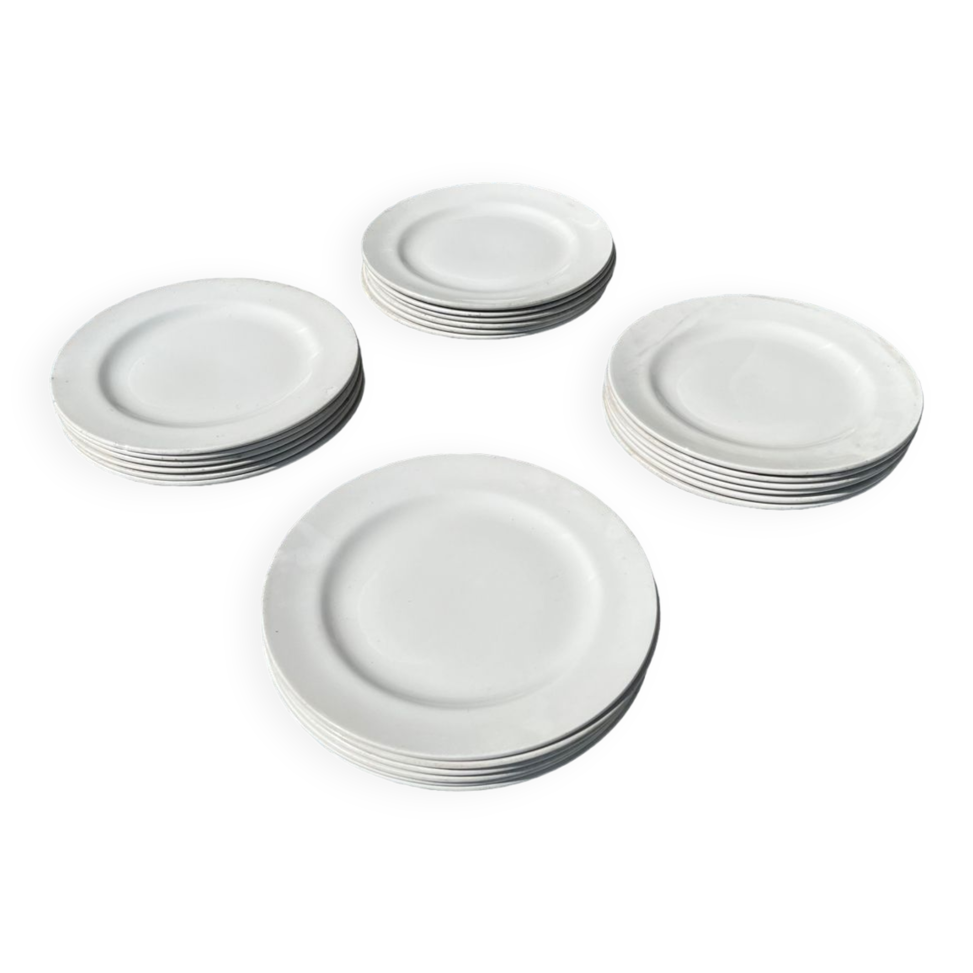Lot de 6 assiettes  plates blanches Churchill England