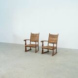 Set of two French lounge chairs