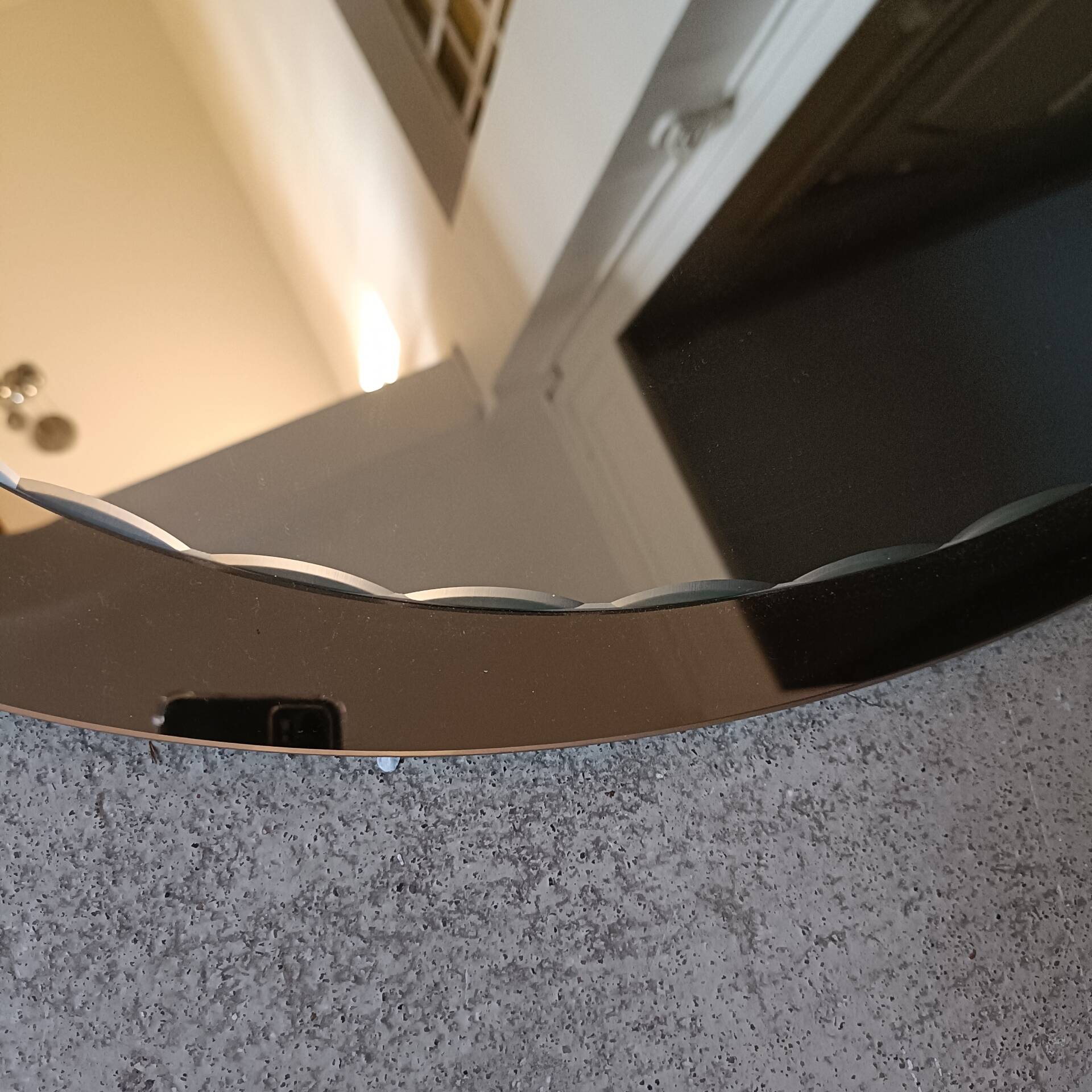 Bevelled oval mirror from the seventies