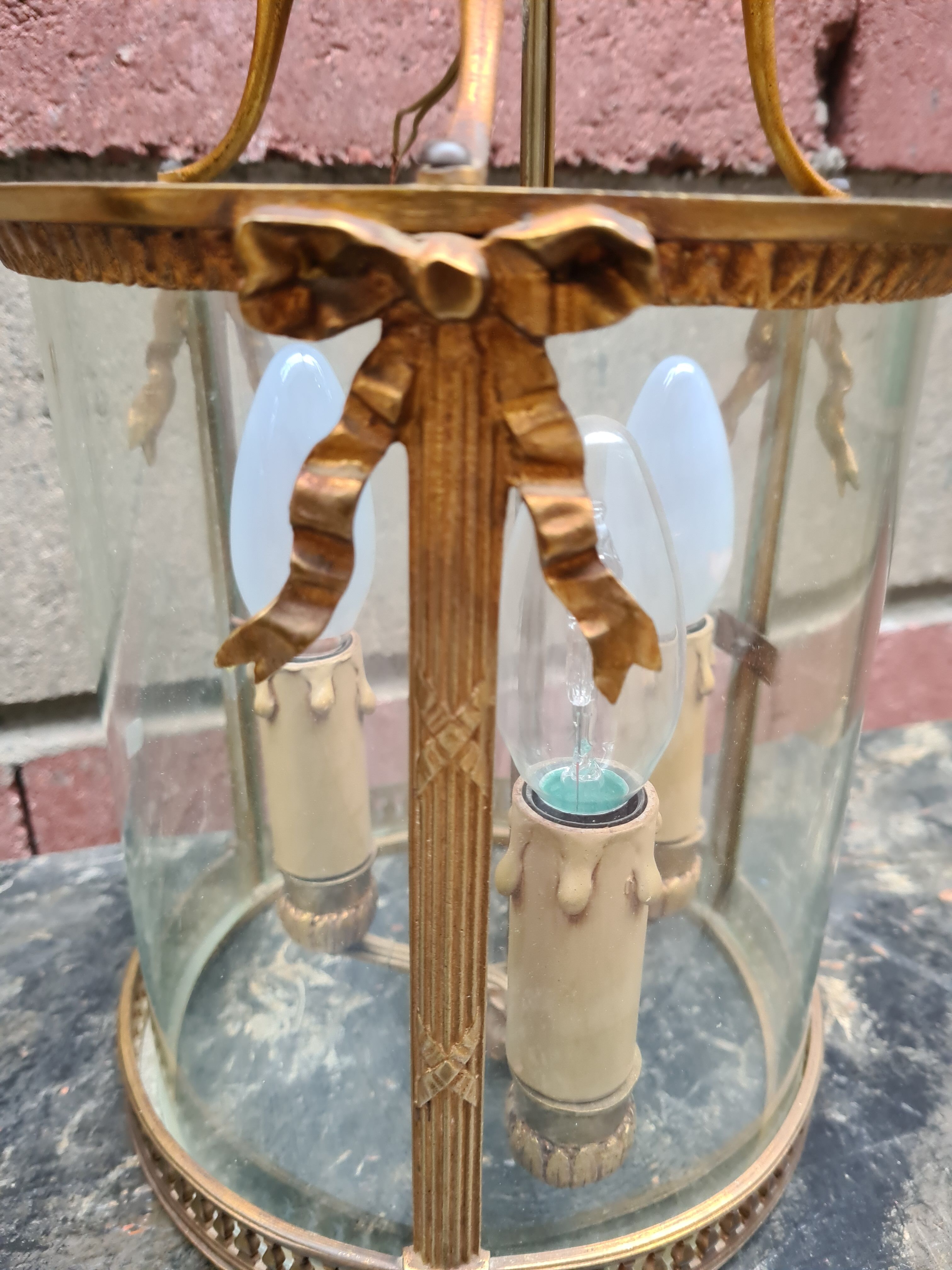 Old Lantern Louis XVI brass