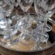 9 Verres à Pied Vintage Épi de Blé Ciselé