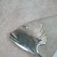 Glass and silver-plated fish trivet