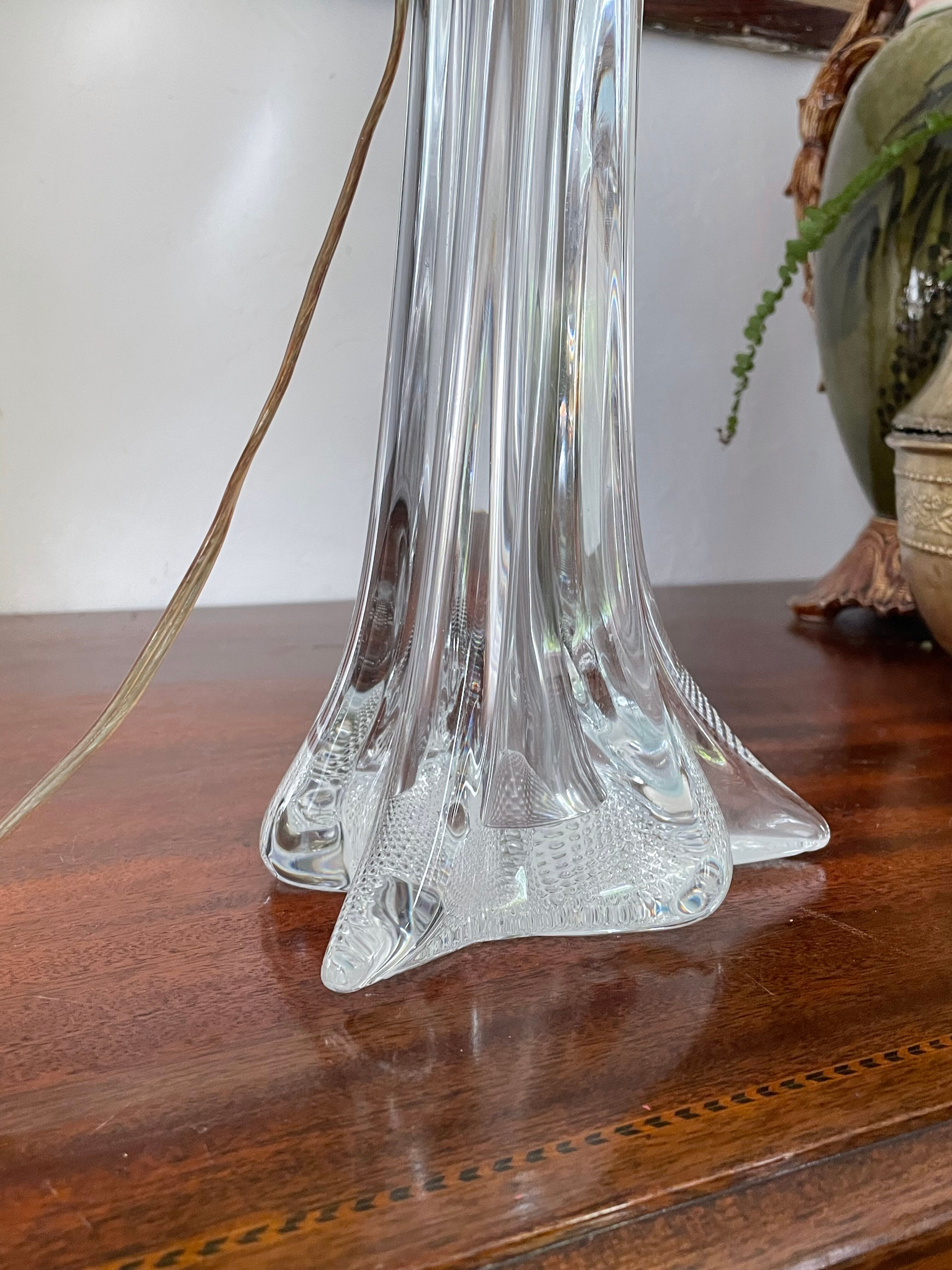 Pied de lampe en cristal 35cm