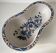 Large fruit cup in Rouen earthenware with blue and brown floral decoration p
