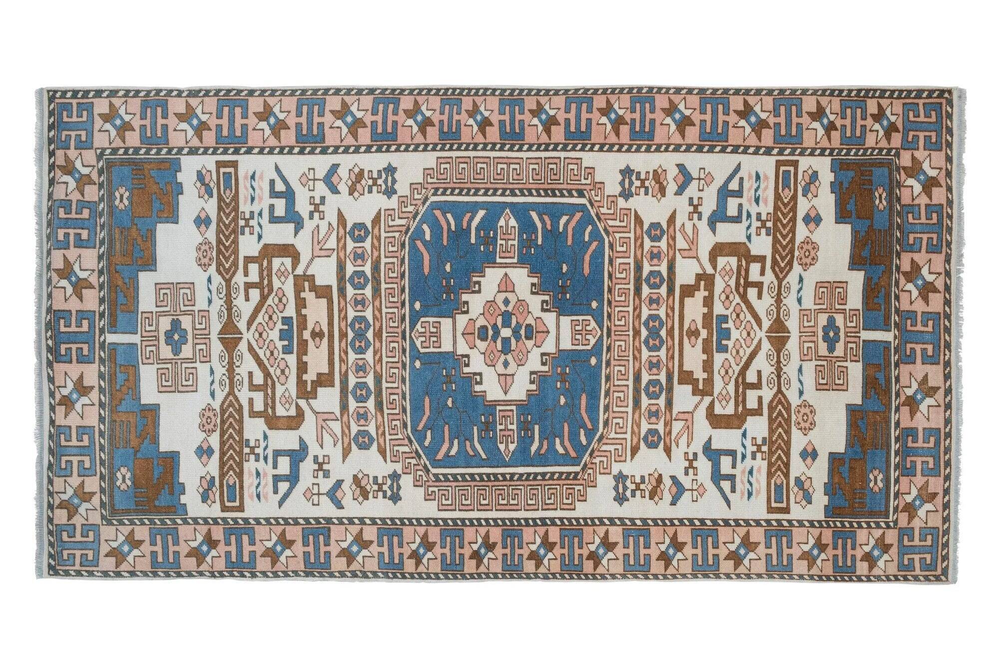 Vintage handmade Turkish rug 105x183 cm