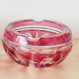 Val Saint Lambert red-lined crystal ashtray