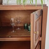 Antique wooden gramophone sideboard Art Deco France 1950