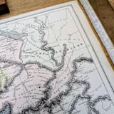 Switzerland, original map printed in 1879.