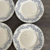 4 antique plates by Franz Anton Mehlem "Anita", antique porcelain