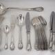 Christofle Marly cutlery set 49 pieces, knives, silver-plated metal, excellent condition.