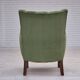 1950s, Danish artdeco armchair, green furniture wool, beech wood, original.