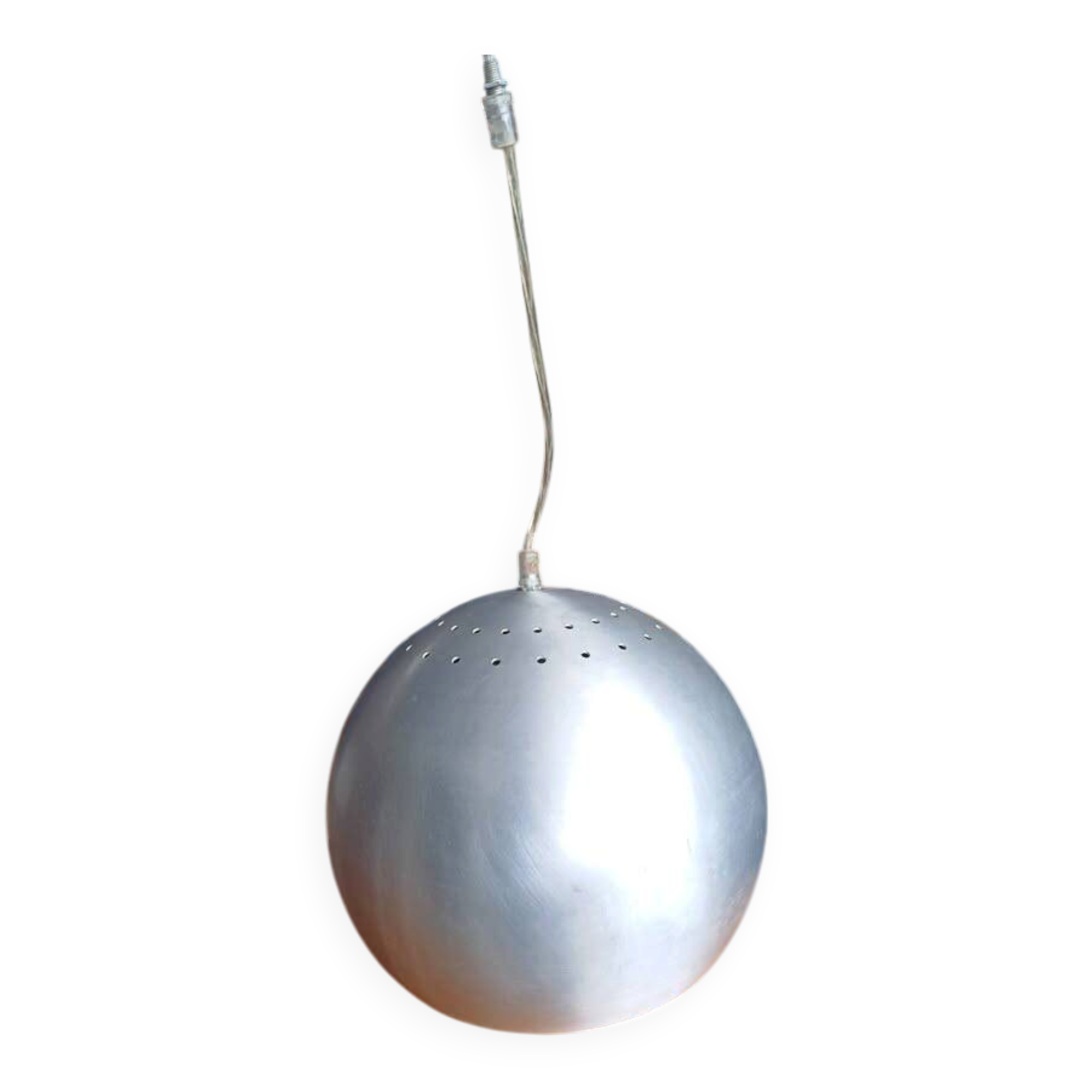 Vintage style brushed aluminium pendant light