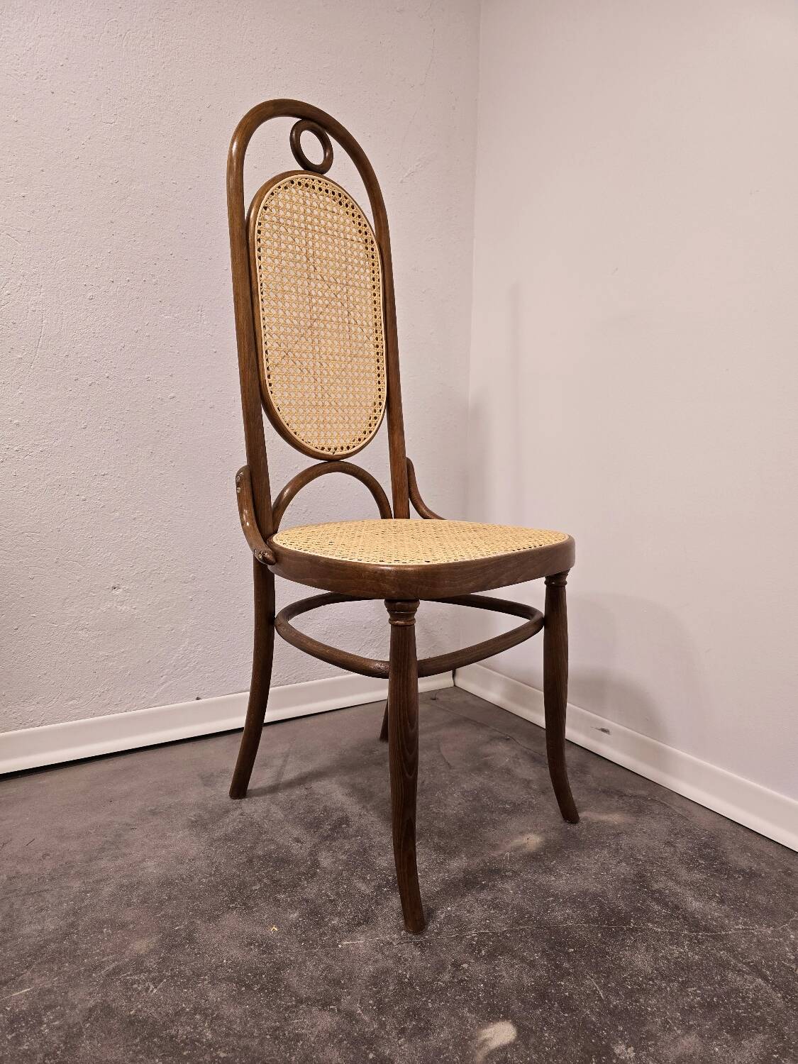 Chaises de salle à manger, bois courbé, M 17, dossier haut, 1 sur 4