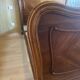 Very beautiful antique double bed in Louis XV style, made of wood and walnut veneer.