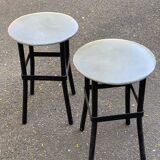 Pair of black and gray stools from the 60s