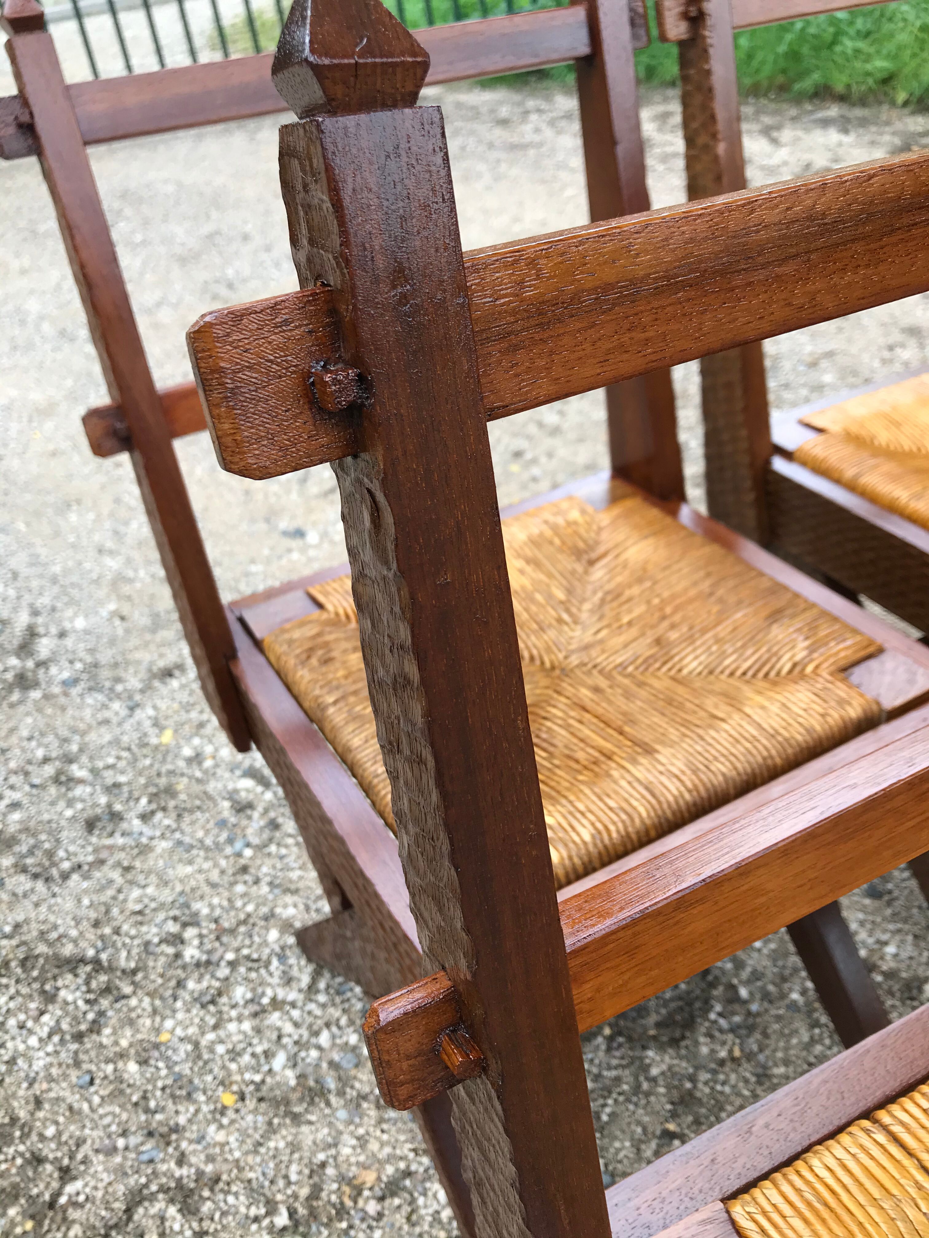 Suite of 6 wooden chairs  1940/1950