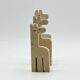 Ensemble de trois sculptures animales vintage en travertin italien