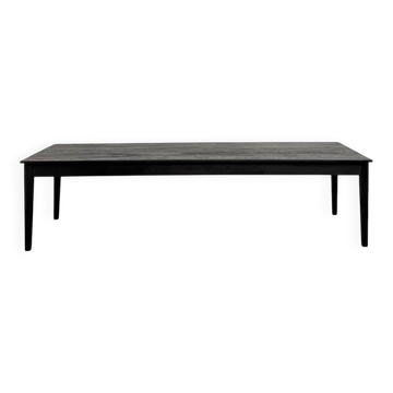 Grande table en bois brûlé Shou Sugi Ban - 300 X 90 cm