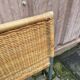 Scandinavian bed foot in bamboo, rattan, and wicker 1990 140cm