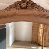 Large antique carved wooden mirror – Louis XV style – 140 x 90 cm