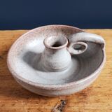 Ceramic cellar rat candle holder