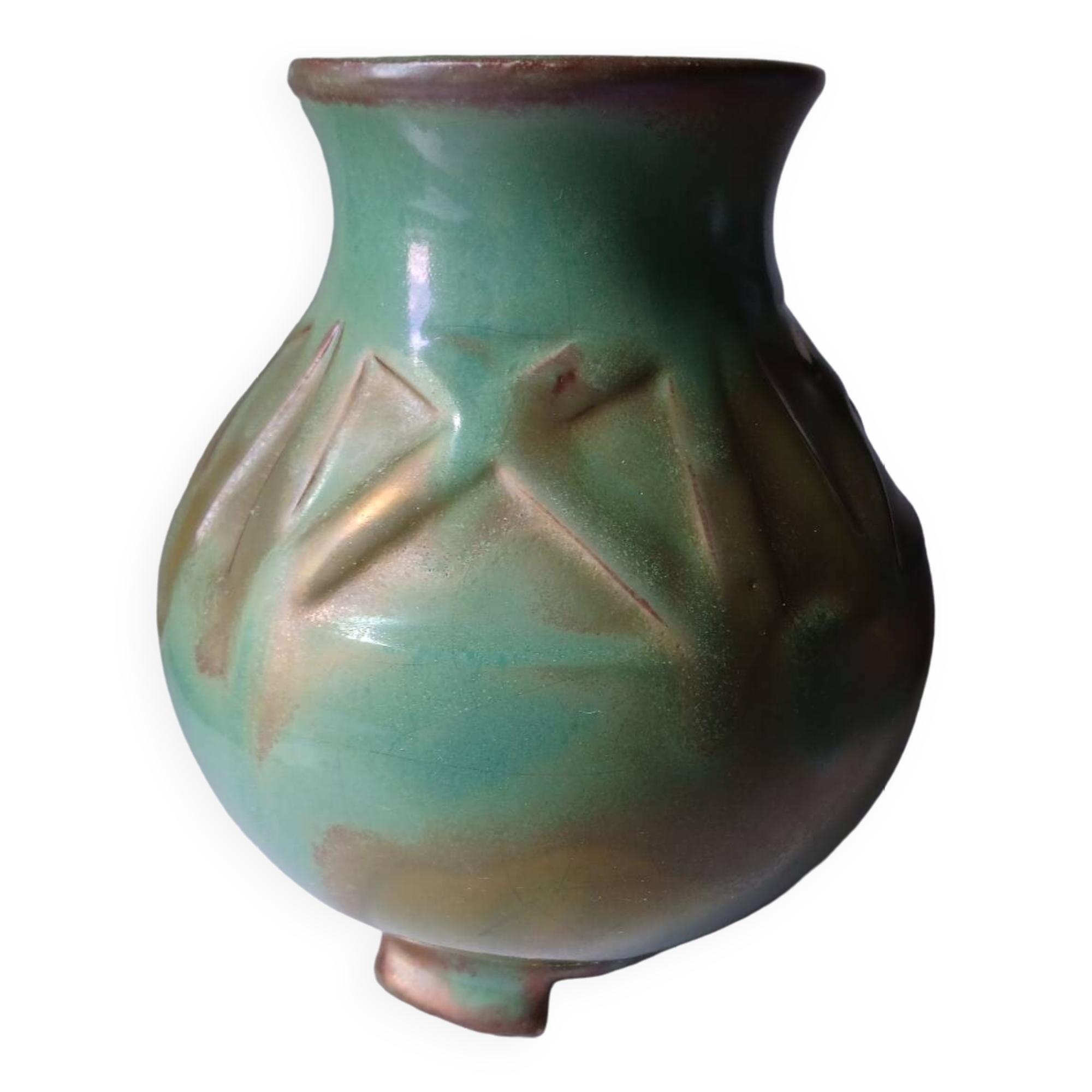 Flamed stoneware vase from the early 20th century