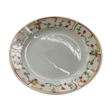 Dessert plate orange-red floral pattern