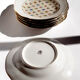 Service of 12 hollow porcelain plates S.F.P. Société Française de Porcelaine