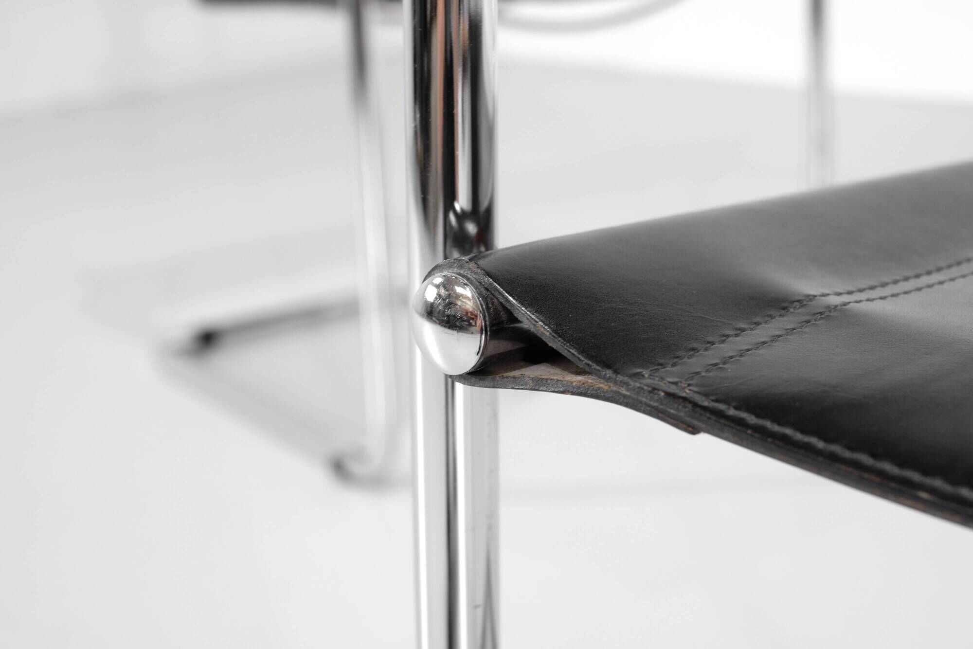 "S34" chairs by Mart Stam and Marcel Breuer for Fasem, Italy 1980s.
